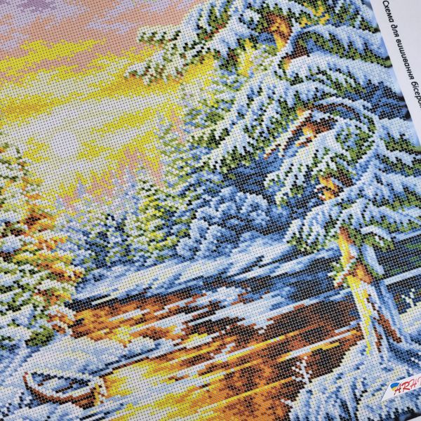 БС 2125 Зимний пейзаж, набор для вышивки бисером картины БС-2125 фото
