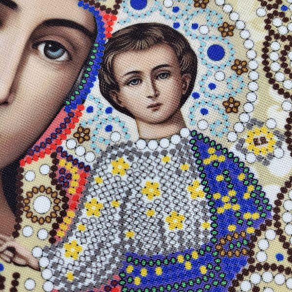 ЖЛ-4701 Богородица Казанская в жемчуге и кристаллах, набор для вышивки бисером иконы ЖЛ-4701 фото