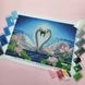 362 Любовь в верности, набор для вышивки бисером картины с лебедями 362 фото 4