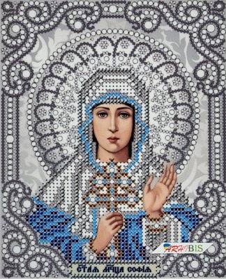 ЖС-5028 Святая София в жемчуге, набор для вышивки бисером иконы ЖС-5028 фото