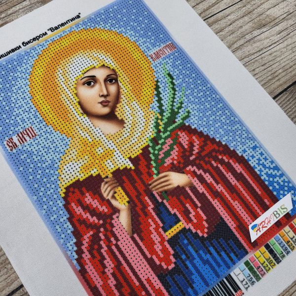 169 Святая Валентина, набор для вышивки бисером именной иконы АБВ 00017469 фото