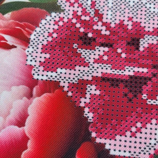 3537-9015 Tenderness of Flowers (35*37 cm), bead embroidery kit of a tote bag