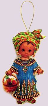 F063 Africa Doll (12*7 cm), bead embroidery kit of the toy