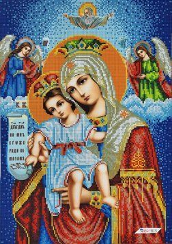 614 Mother of God It Is Truly Meet (30*42 cm), bead embroidery icon kit