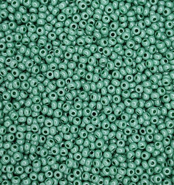 16756 чешский бисер Preciosa 10 грамм жемчужный зеленый Б/50/0232 фото