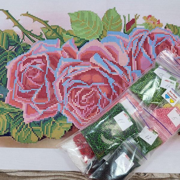 ТК-042 Неаполітанський букет троянд, набір для вишивання бісером картини ТК-042 фото