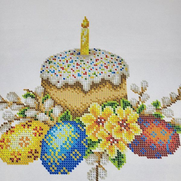 БР 0132 Великодній рушник (34*59 см), заготовка для вишивки бісером схема-с-БР 0132 фото