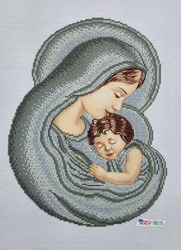 МІс-з Мария с Иисусом (30*40 см), схема для вышивки бисером иконы схема-бсс-МІс-з фото