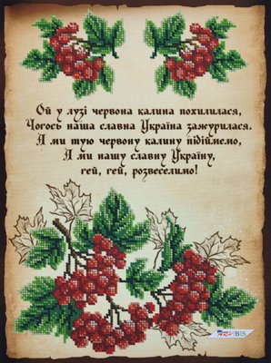 А3Н_486 Гимн Украинских сечевых стрелков, набор для вышивки бисером картины А3Н_486 фото