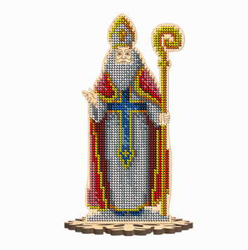 ФІН_014 Saint Nicholas, bead embroidery kit on wood