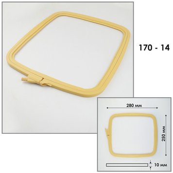 Пяльцы-рамы 25х28 см NURGE квадратные для вышивания Натуральный (170-14) 170-14н фото