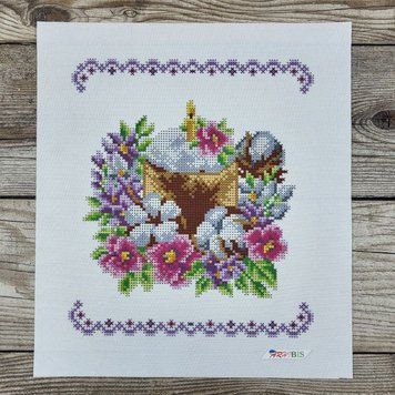 99003 Child's Easter Basket Towel with Cotton (27*30 cm), bead embroidery kit