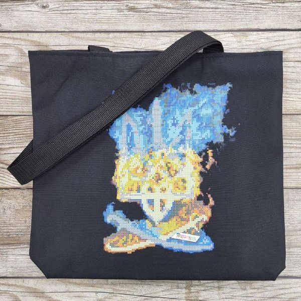 СВ80 Pre-sewn Tote Bag with Trident (36*33*6 cm), bead embroidery kit