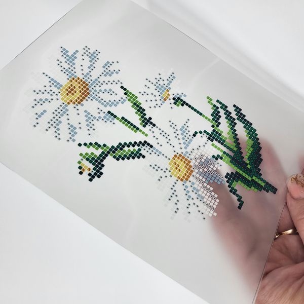 A5 Т-016 Daisy (14*18 cm), bead embroidery kit on an iron-on transfer