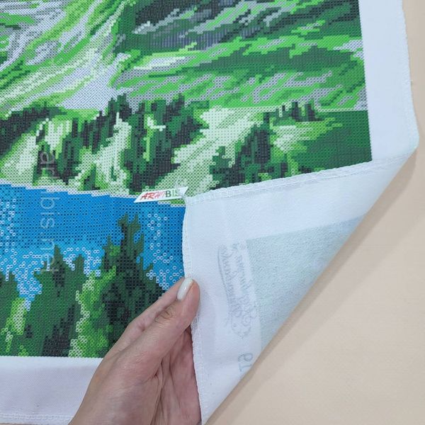 ТП019 Озеро в сердце гор, набор для вышивки бисером картины ТП019 фото
