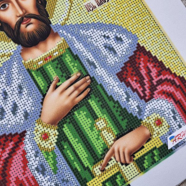 408 Святой Александр Невский, набор для вышивки бисером именной иконы АБВ 00018439 фото