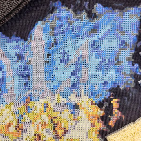 СВ80 Pre-sewn Tote Bag with Trident (36*33*6 cm), bead embroidery kit