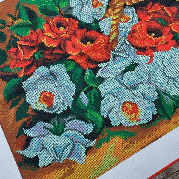 Троянди у кошику, набір для вишивання бісером картини ОР 0254 фото