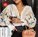 БЖ-244 Women's blouse, homespun fabric, thermal print, other colours, size 44-54, bead embroidery kit