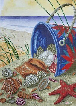 А3-К-1246 Sea Treasures (30*42 cm), bead embroidery pattern of the picture