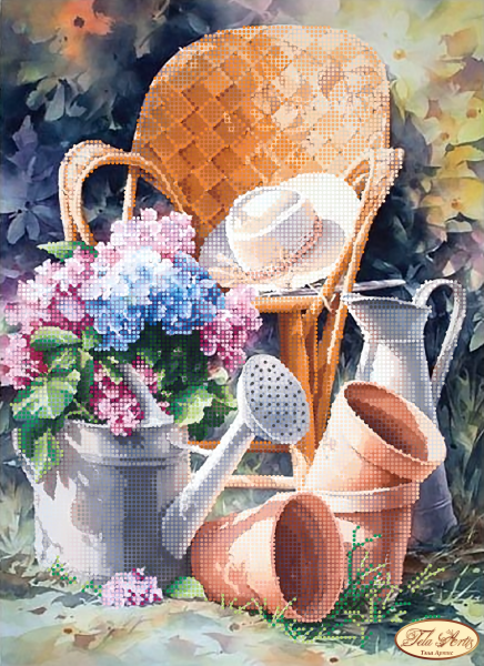 ТА-198 Садовая романтика, набор для вышивки бисером картины ТА 00325 фото