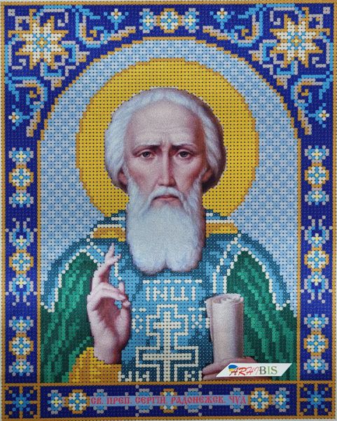 НИК-9308 Святой Сергей, набор для вышивки бисером иконы НИК-9308 фото