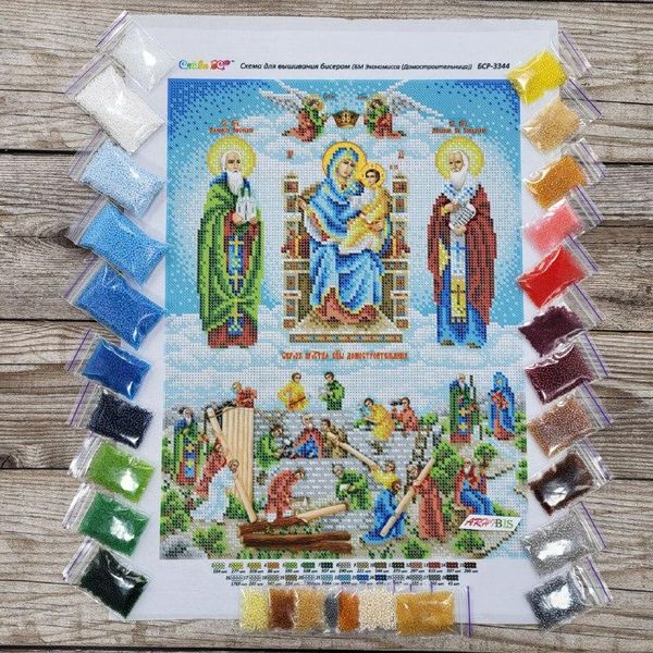 БСР 3344 Богородица Экономисса (Домостроительница), набор для вышивки бисером иконы БСР 3344 фото