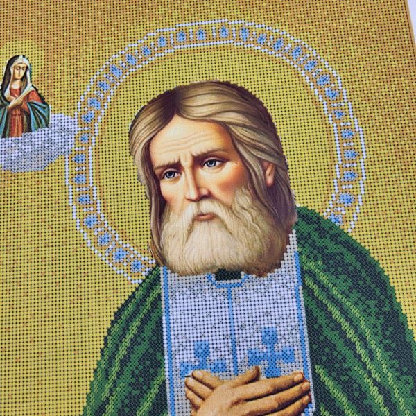 А608 Святой Серафим Саровский, набор для вышивки бисером иконы АБВ 00019222 фото