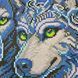А3Н_565 Sapphire Wolves (36,5*27 cm), bead embroidery kit of the picture with a pair of wolves