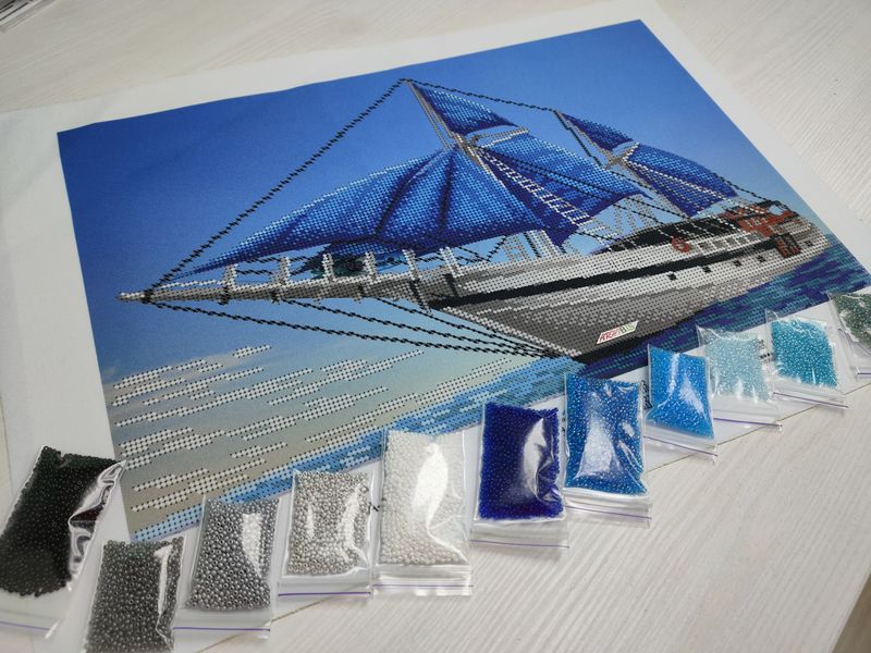 3430 Яхта, набор для вышивки бисером картины 3430 фото