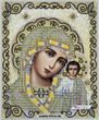 ЖС-4004 Божья Матерь Казанская в жемчуге, набор для вышивки бисером иконы